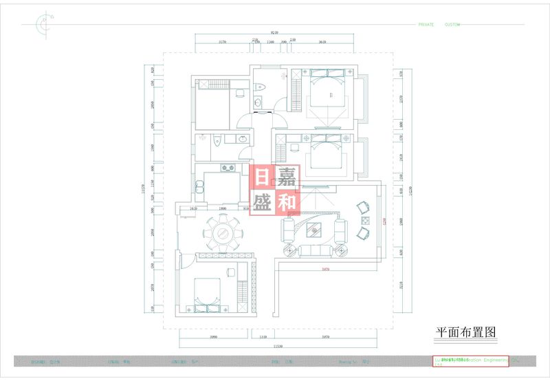 多巴興業(yè)城160m2四室裝修實景圖